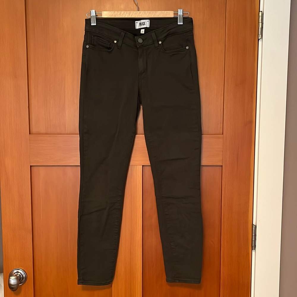 PAIGE Moss Green Ankle Cropped Pants